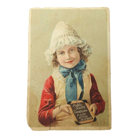 Victorian Trade Card Advertisement Standard Screw Fastened Shoes Scotts Emulsion - Picture 5 of 8